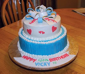 White Cake with Mango Curd Filling
