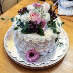 1 tier wedding cake.