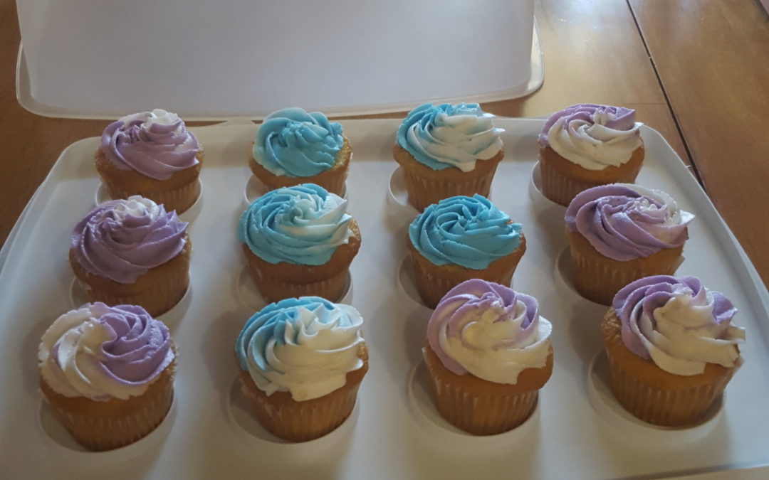 White cupcake with Butter Cream Icing