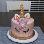 Strawberry unicorn cake