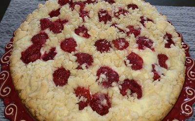 Raspberry cream cheese coffee cake