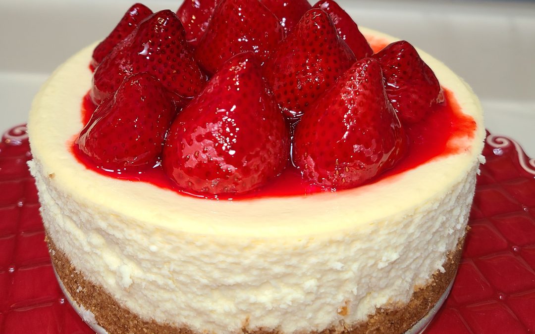Cheesecake with Strawberries.