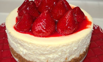 Cheesecake with Strawberries.