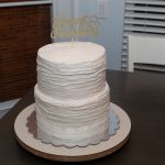 Bottom Tier Chocolate Top Tier Chiffon Cake.