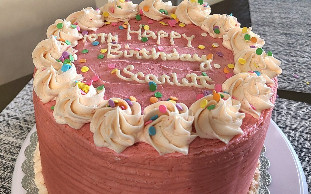 Strawberry Cake With Straberry Buttercream Icing
