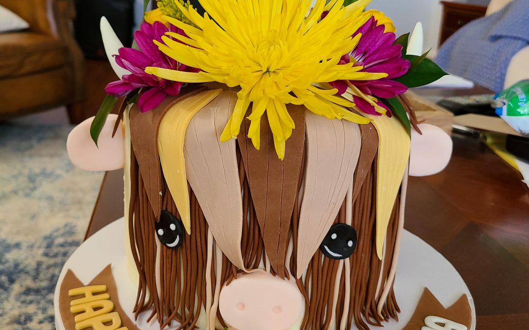 Highland Cow Theme Cake.