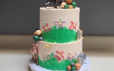 2Tier Chocolate & Vanilla Cake With Buttercream Icing