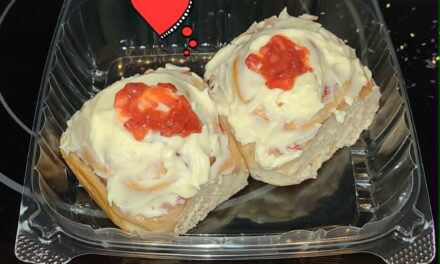 Sourdough Strawberry Roll Bread With Cream Cheese toppings